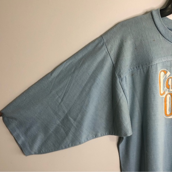 VINTAGE | COLLEGIATE PACIFIC Camp Omega Football Jersey Blue Size Large - Picture 11 of 11